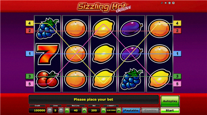 Sizzling Hot Screenshot Gewinnlinie